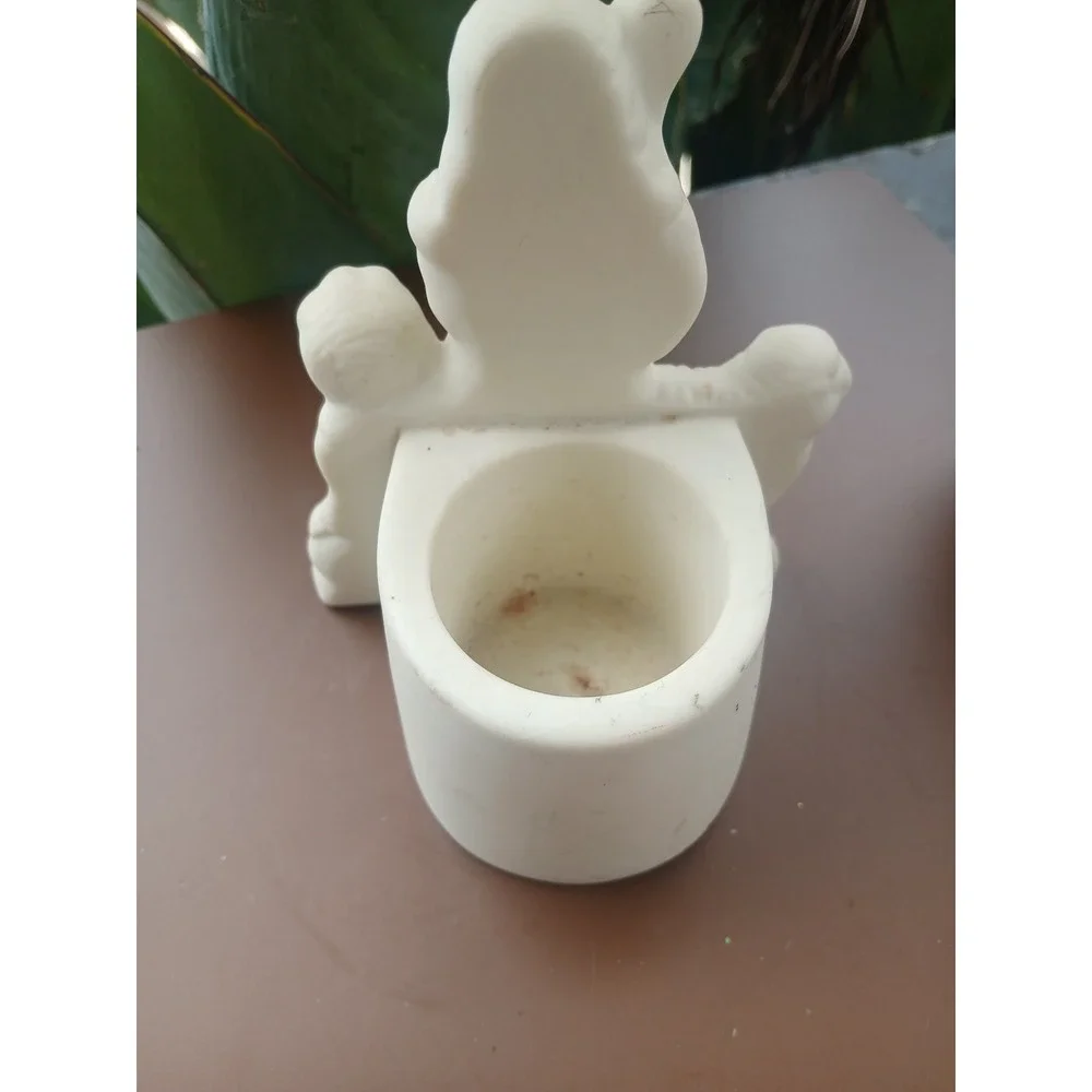PartyLite Nativity Shepherd Votive Tealight Candle Holder White Bisque Porcelain - Picture 2 of 7
